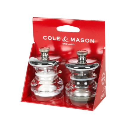Cole&Mason - Set of salt and pepper grinders BUTTON 2 pcs 6,5 cm