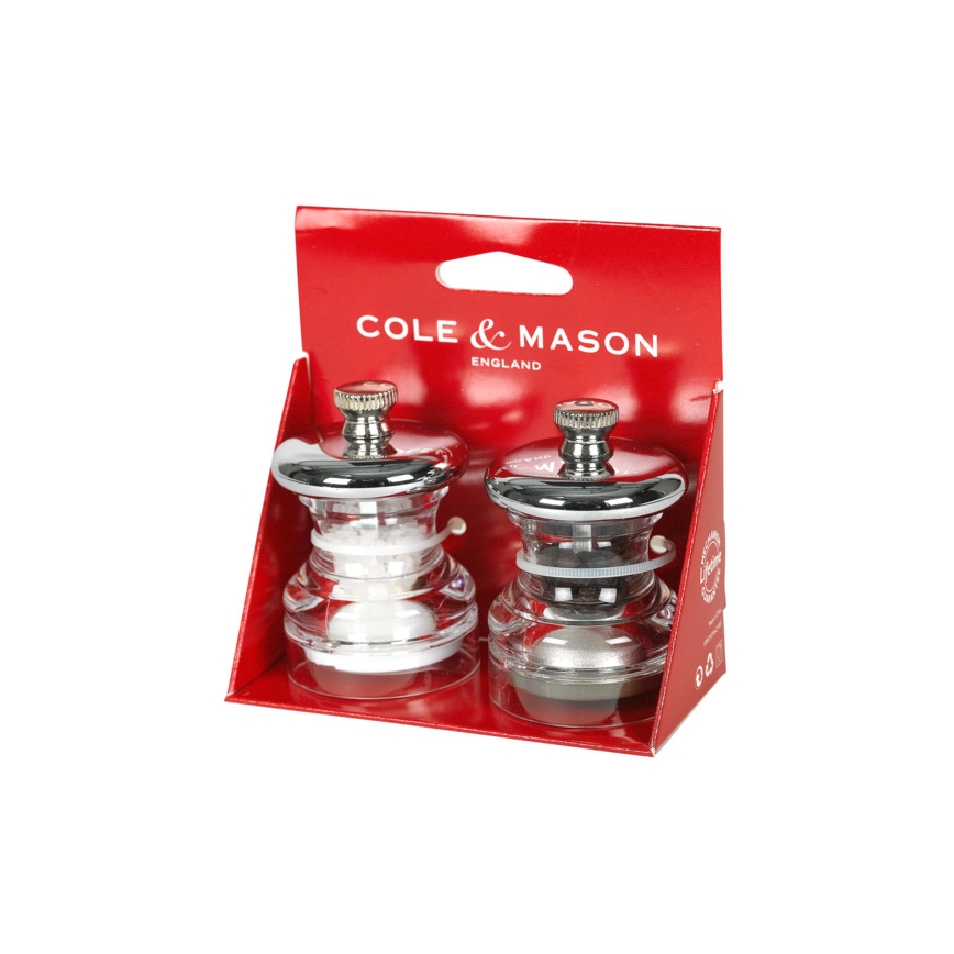 Cole&Mason - Set of salt and pepper grinders BUTTON 2 pcs 6,5 cm