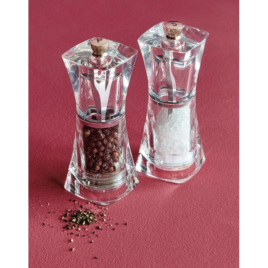 Cole&Mason - Set of salt and pepper grinders CRYSTAL 2 pcs 12,5 cm