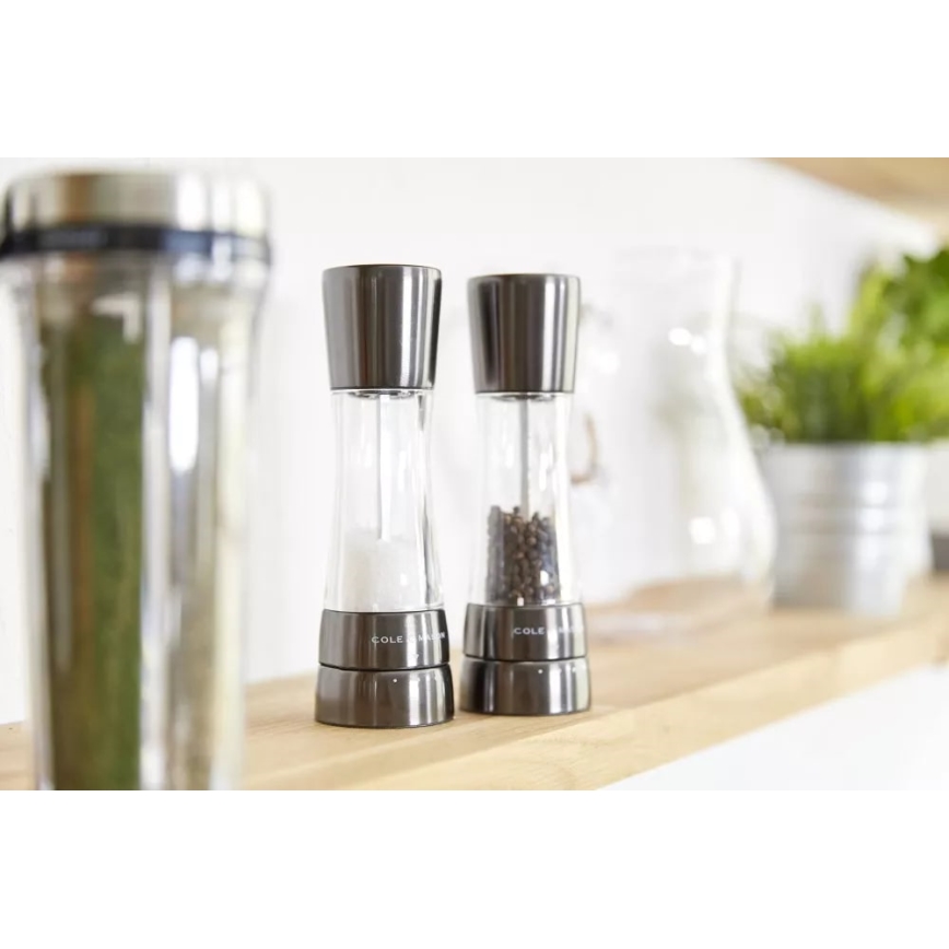 Cole&Mason - Set of salt and pepper grinders DERWENT 2 pcs 19 cm anthracite