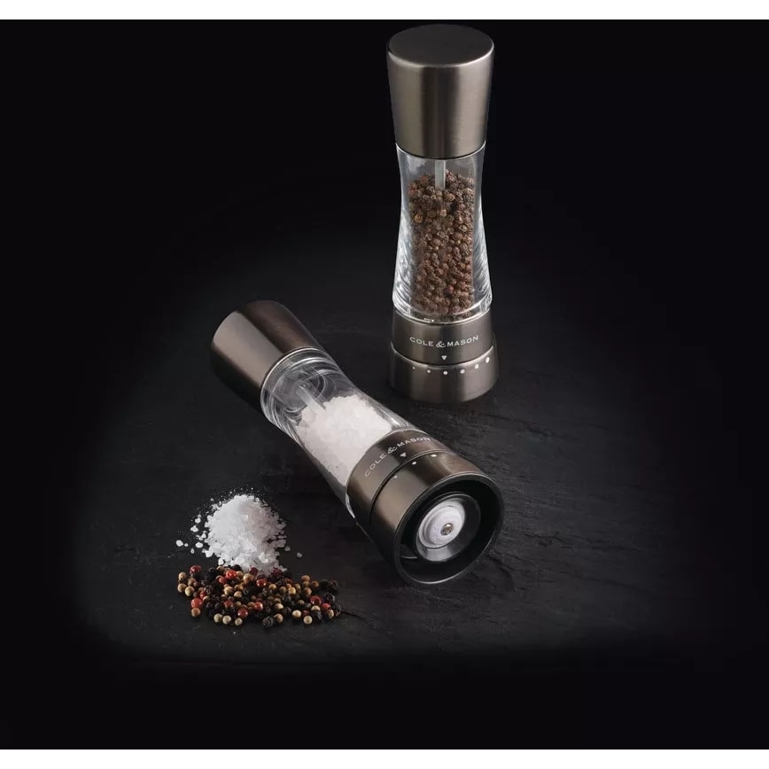 Cole&Mason - Set of salt and pepper grinders DERWENT 2 pcs 19 cm anthracite