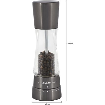 Cole&Mason - Set of salt and pepper grinders DERWENT 2 pcs 19 cm anthracite