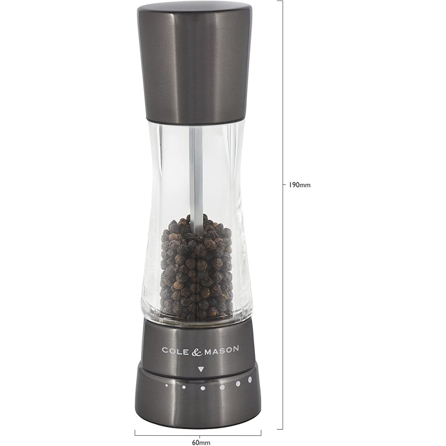 Cole&Mason - Set of salt and pepper grinders DERWENT 2 pcs 19 cm anthracite