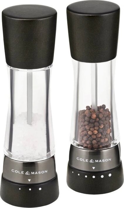 Cole&Mason - Set of salt and pepper grinders DERWENT 2 pcs 19 cm beech/black
