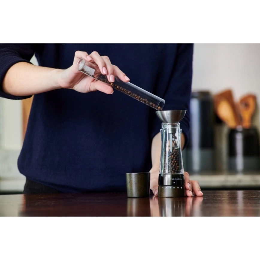 Cole&Mason - Set of salt and pepper grinders DERWENT 2 pcs 19 cm beech/black