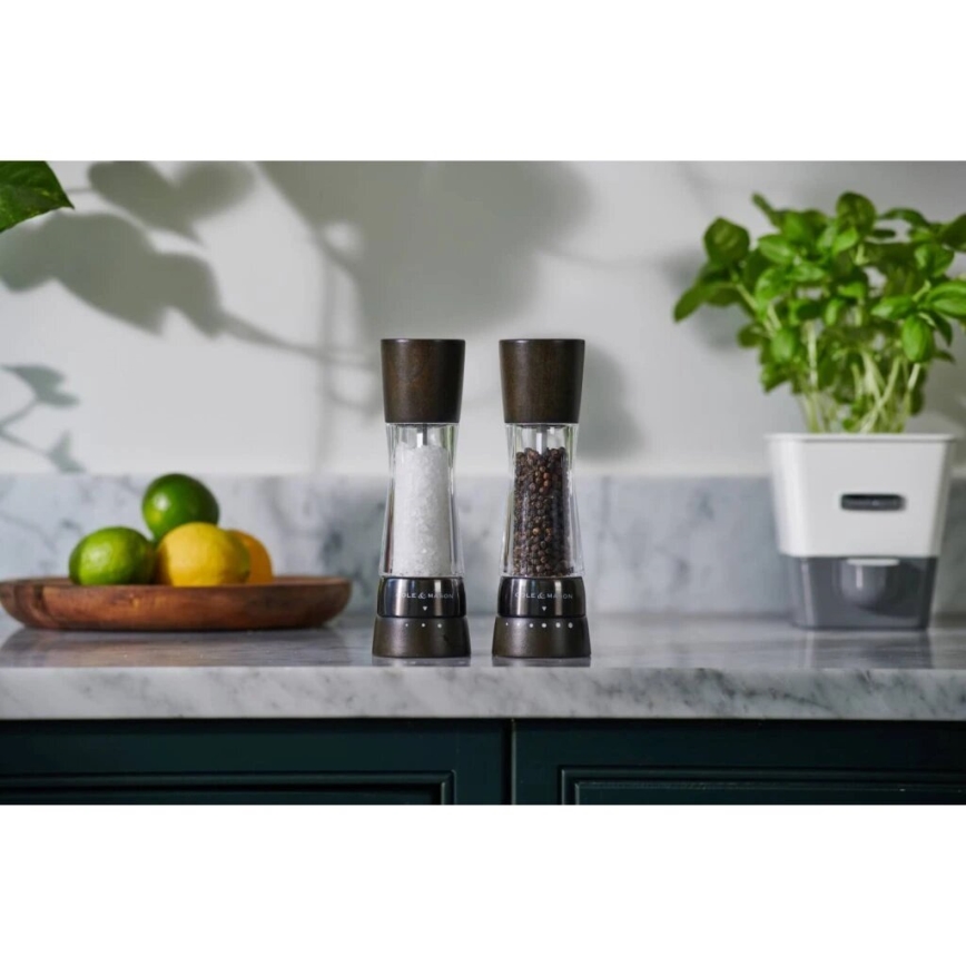 Cole&Mason - Set of salt and pepper grinders DERWENT 2 pcs 19 cm beech/black