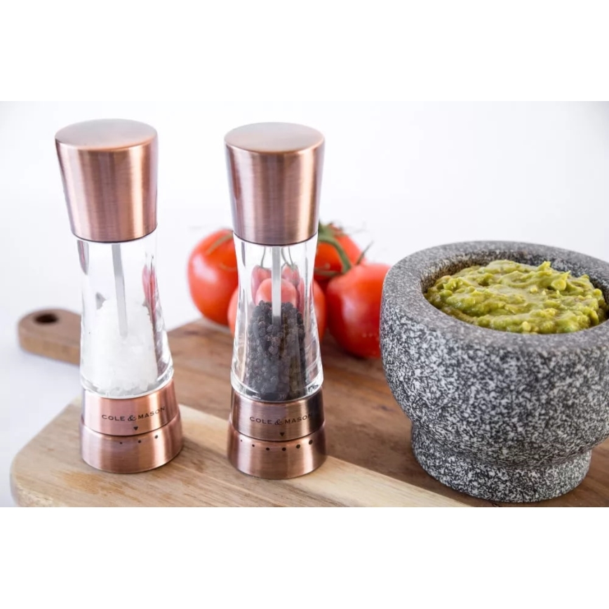 Cole&Mason - Set of salt and pepper grinders DERWENT 2 pcs 19 cm copper