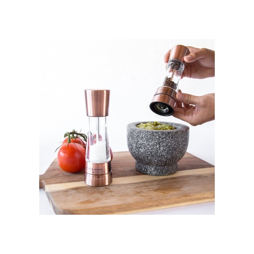 Cole&Mason - Set of salt and pepper grinders DERWENT 2 pcs 19 cm copper