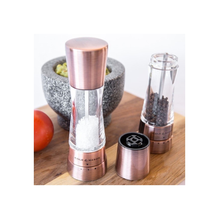 Cole&Mason - Set of salt and pepper grinders DERWENT 2 pcs 19 cm copper