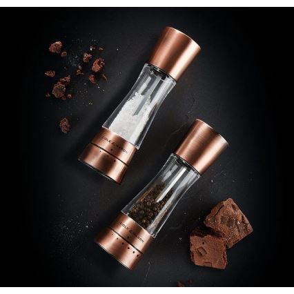 Cole&Mason - Set of salt and pepper grinders DERWENT 2 pcs 19 cm copper