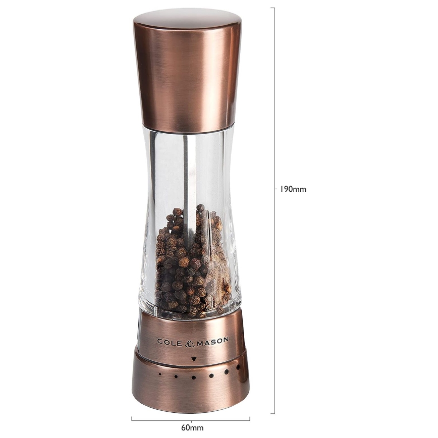 Cole&Mason - Set of salt and pepper grinders DERWENT 2 pcs 19 cm copper