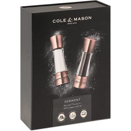 Cole&Mason - Set of salt and pepper grinders DERWENT 2 pcs 19 cm copper