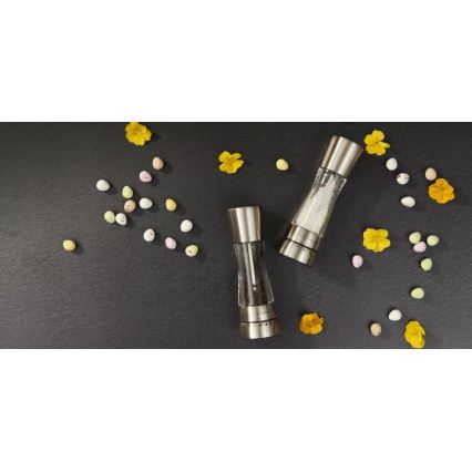 Cole&Mason - Set of salt and pepper grinders DERWENT 2 pcs 19 cm matte chrome