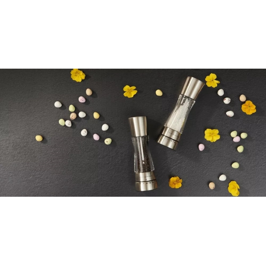 Cole&Mason - Set of salt and pepper grinders DERWENT 2 pcs 19 cm matte chrome