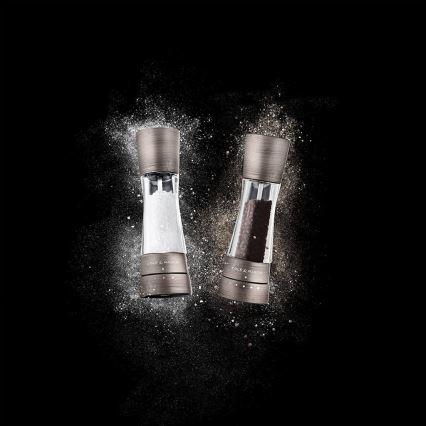 Cole&Mason - Set of salt and pepper grinders DERWENT 2 pcs 19 cm matte chrome