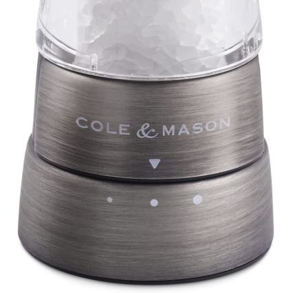 Cole&Mason - Set of salt and pepper grinders DERWENT 2 pcs 19 cm matte chrome