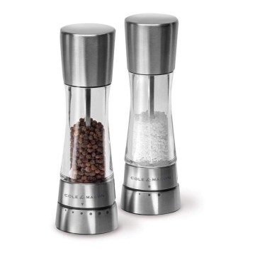 Cole&Mason - Set of salt and pepper grinders DERWENT 2 pcs 19 cm shiny chrome