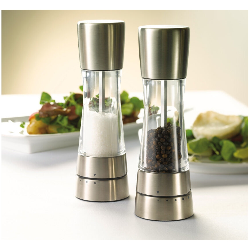 Cole&Mason - Set of salt and pepper grinders DERWENT 2 pcs 19 cm shiny chrome