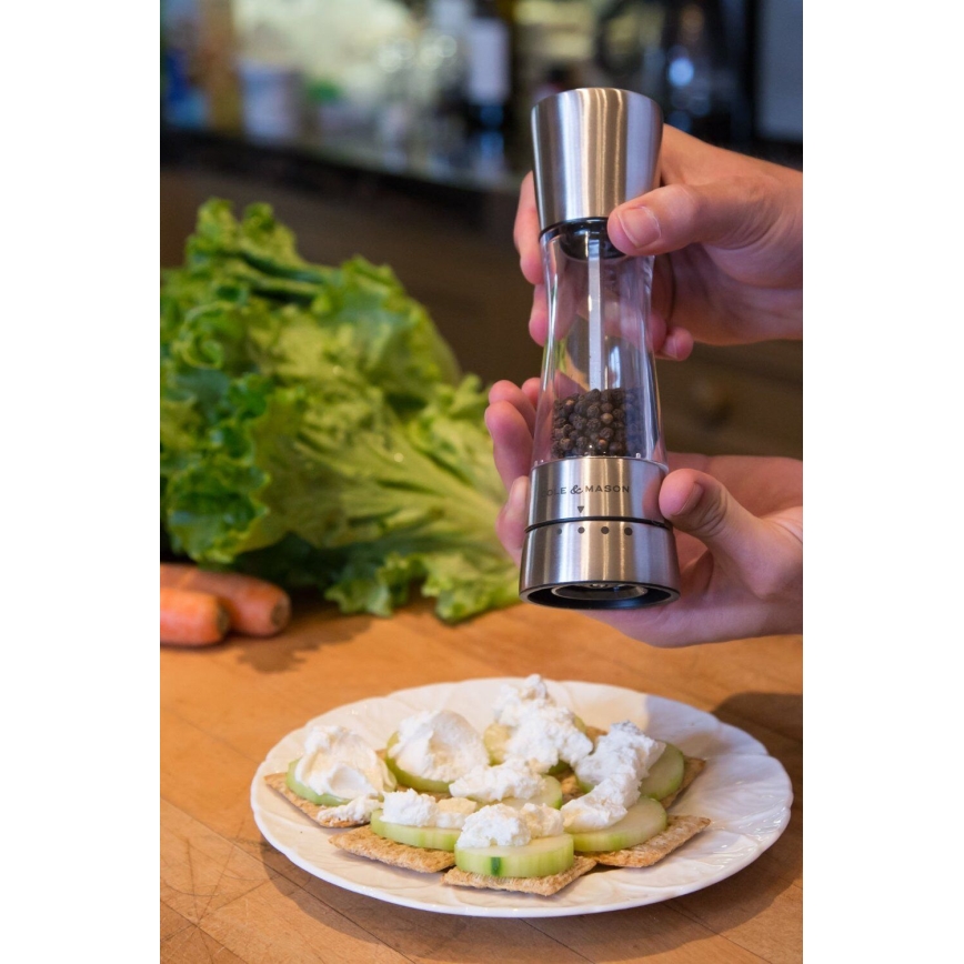 Cole&Mason - Set of salt and pepper grinders DERWENT 2 pcs 19 cm shiny chrome