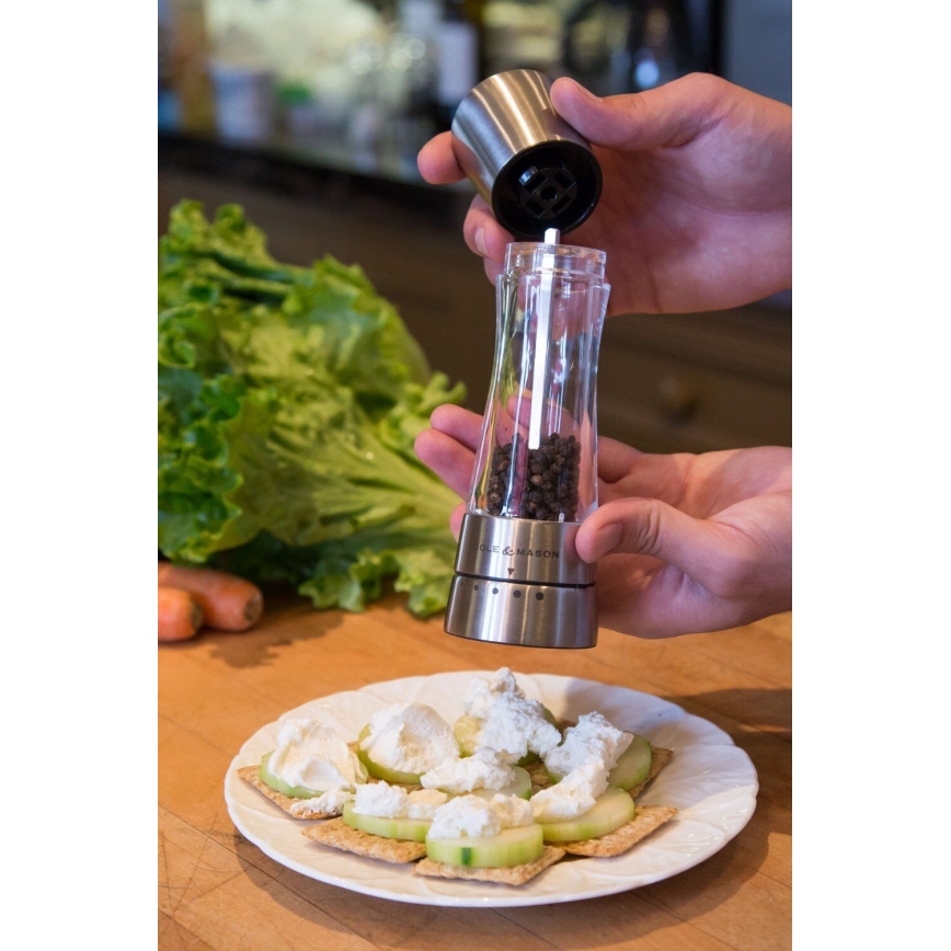 Cole&Mason - Set of salt and pepper grinders DERWENT 2 pcs 19 cm shiny chrome