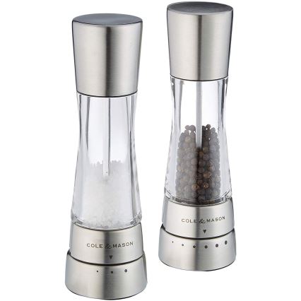 Cole&Mason - Set of salt and pepper grinders DERWENT 2 pcs 19 cm shiny chrome