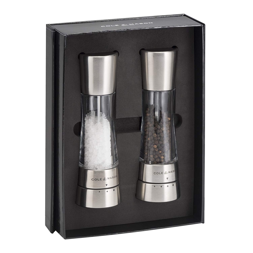 Cole&Mason - Set of salt and pepper grinders DERWENT 2 pcs 19 cm shiny chrome