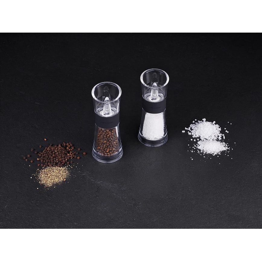 Cole&Mason - Set of salt and pepper grinders FLIP 2 pcs 15,4 cm black
