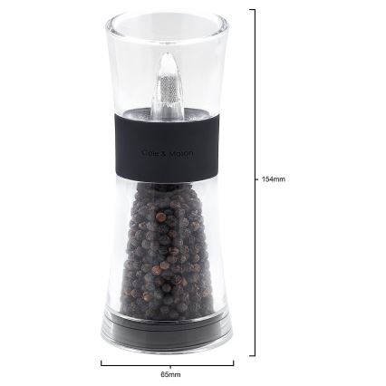 Cole&Mason - Set of salt and pepper grinders FLIP 2 pcs 15,4 cm black