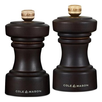 Cole&Mason - Set of salt and pepper grinders HOXTON 2 pcs 10,4 cm beech/brown