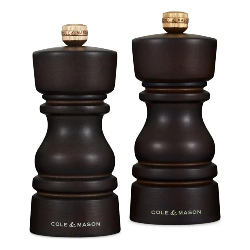 Cole&Mason - Set of salt and pepper grinders LONDON 2 pcs 13 cm beech/brown