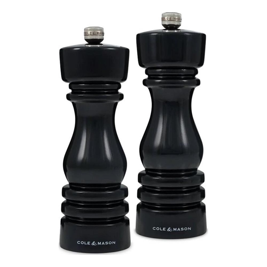 Cole&Mason - Set of salt and pepper grinders LONDON 2 pcs 18 cm beech/black