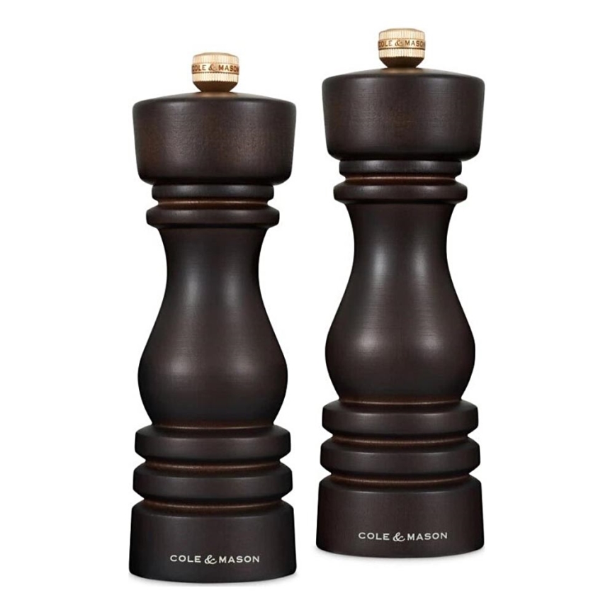 Cole&Mason - Set of salt and pepper grinders LONDON 2 pcs 18 cm beech/brown