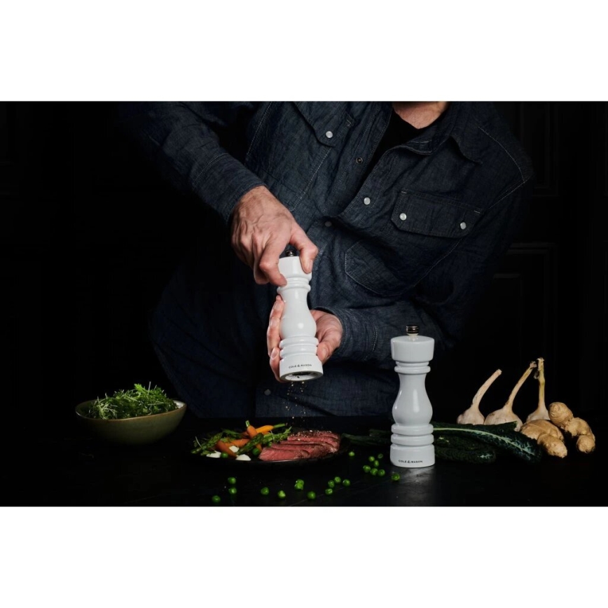 Cole&Mason - Set of salt and pepper grinders LONDON 2 pcs 18 cm beech/white