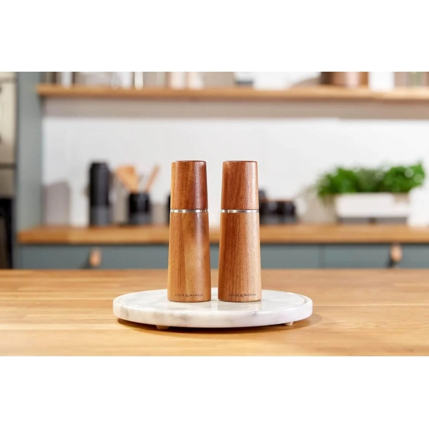 Cole&Mason - Set of salt and pepper grinders MARLOW acacia 2 pcs 18,5 cm