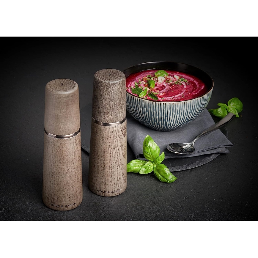 Cole&Mason - Set of salt and pepper grinders MARLOW beech 2 pcs 18,5 cm