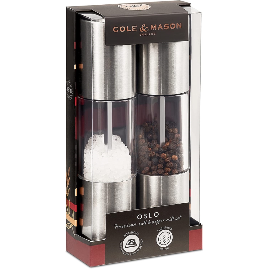 Cole&Mason - Set of salt and pepper grinders OSLO 2 pcs 18,5 cm