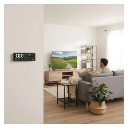 Color LCD Weather Station with Alarm 5V 3xAAA + 2xAA Black