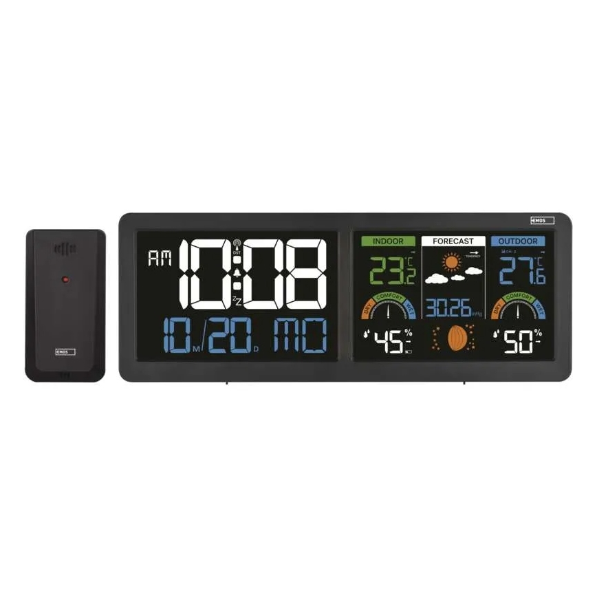 Color LCD Weather Station with Alarm 5V 3xAAA + 2xAA Black