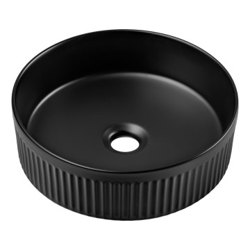 COMAD BEYOND 2 BLACK ( E-6565 ) - Countertop basin BEYOND d. 36 cm ceramics/matte black