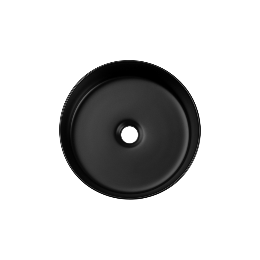COMAD BEYOND 2 BLACK ( E-6565 ) - Countertop basin BEYOND d. 36 cm ceramics/matte black