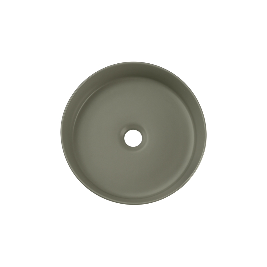 COMAD BEYOND 2 OLIVER GREEN ( E-6565 ) - Countertop basin BEYOND d. 36 cm ceramics/matte green