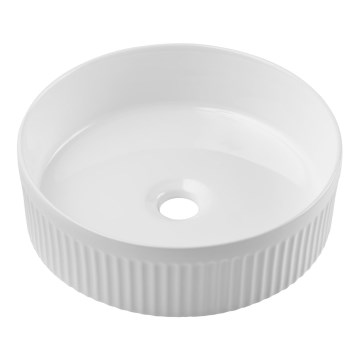 COMAD BEYOND 2 WHITE ( E-6565 ) - Countertop basin BEYOND d. 36 cm ceramics/shiny white