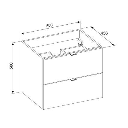 COMAD DALIA CASHMERE 82-80-46-2S - DALIA under-sink bathroom cabinet 50x80 cm, beige