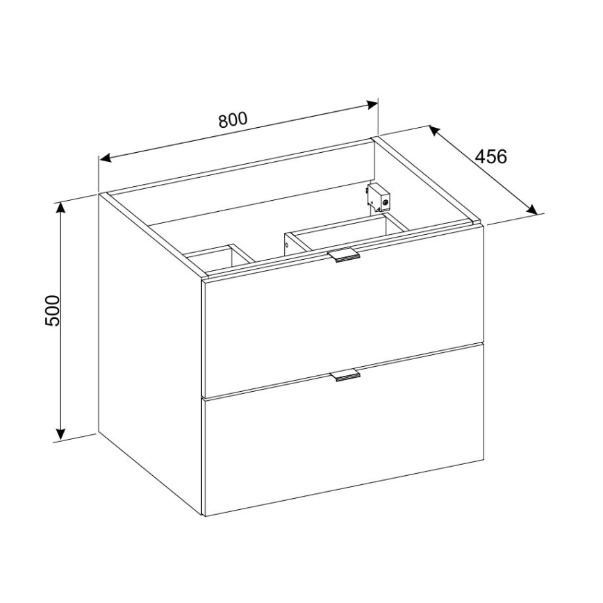 COMAD DALIA CASHMERE 82-80-46-2S - DALIA under-sink bathroom cabinet 50x80 cm, beige
