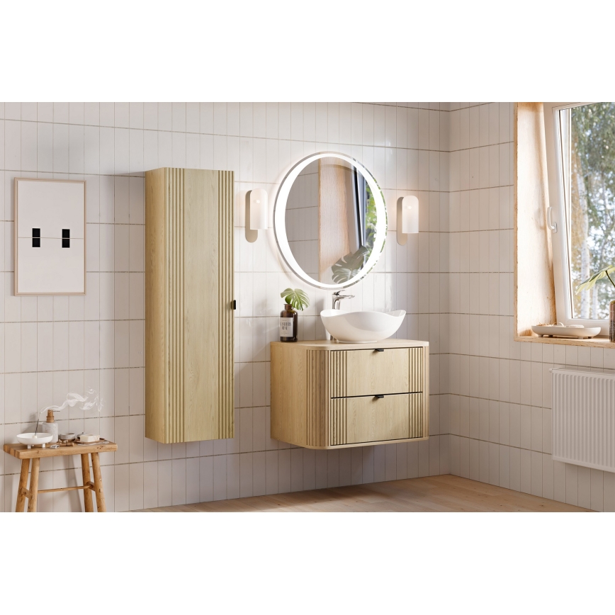 COMAD OVALIA CREMONA 82-80-46-2S - OVALIA under-sink bathroom cabinet, oak