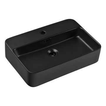 COMAD TRUST 2 BLACK ( E-6282 ) - Countertop basin TRUST 55x38 cm ceramics/matte black