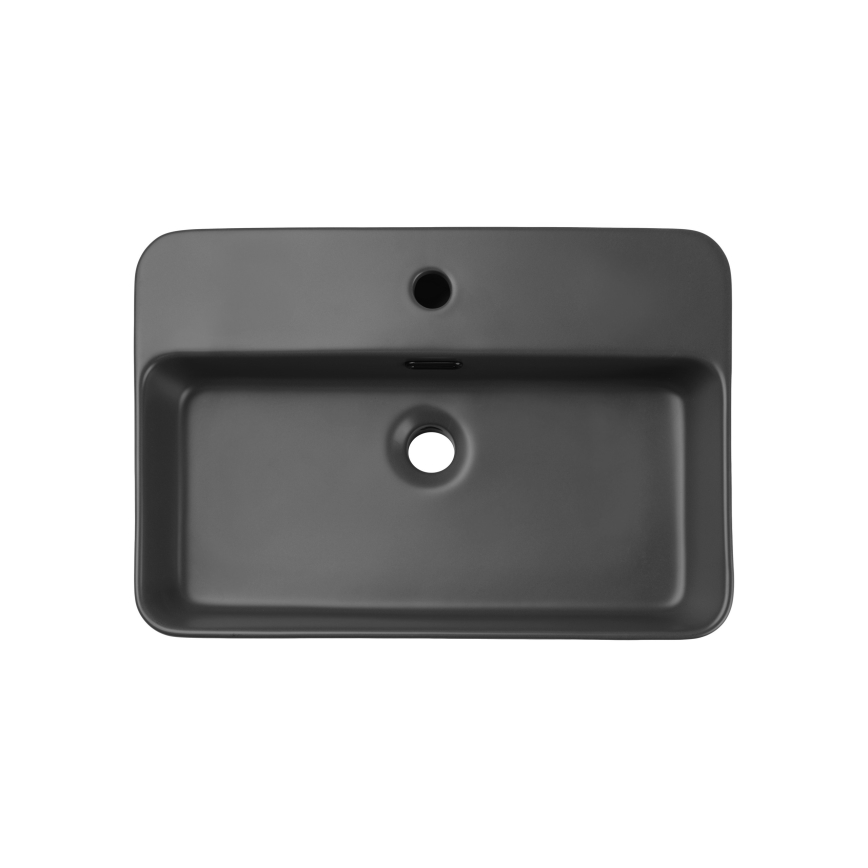 COMAD TRUST 2 MATT DARK GREY ( E-6282 ) - Countertop basin TRUST 55x38 cm ceramics/matte grey