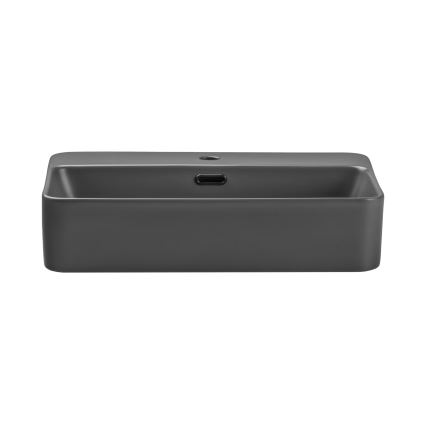 COMAD TRUST 2 MATT DARK GREY ( E-6282 ) - Countertop basin TRUST 55x38 cm ceramics/matte grey