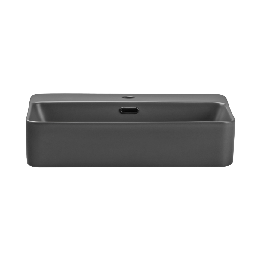 COMAD TRUST 2 MATT DARK GREY ( E-6282 ) - Countertop basin TRUST 55x38 cm ceramics/matte grey