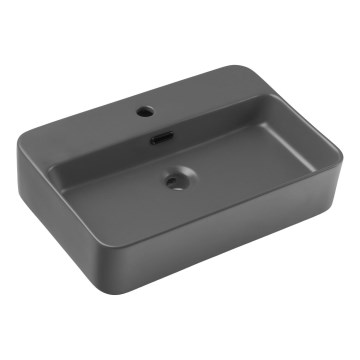COMAD TRUST 2 MATT DARK GREY ( E-6282 ) - Countertop basin TRUST 55x38 cm ceramics/matte grey